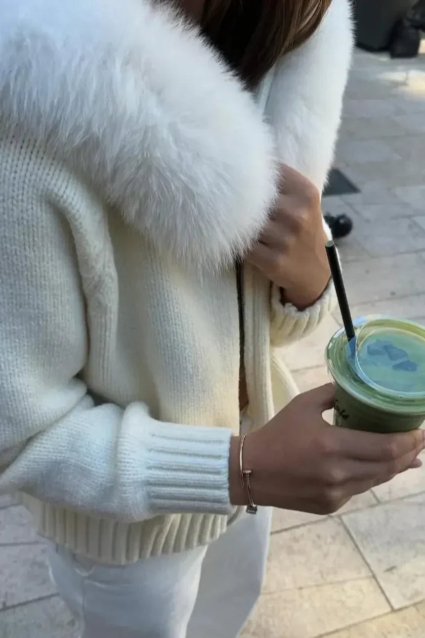 "Emilia" Fur Cardigan