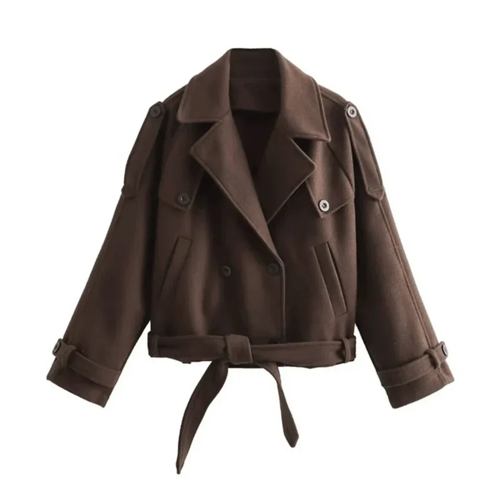 "Brianna" Cropped Trenchcoat