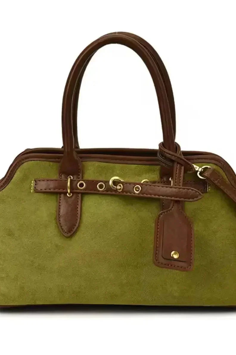 Elegante Damenhandtasche aus Wildleder – Milano Classic Bag