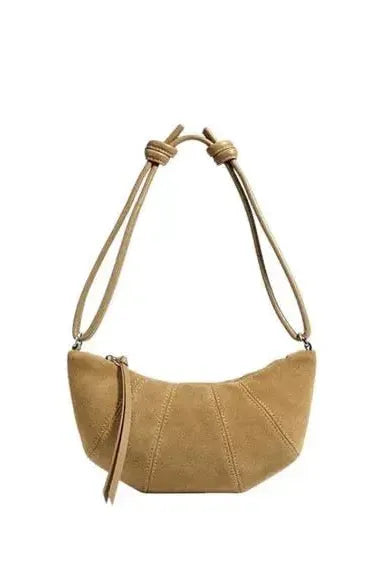 Italian suede shoulder bag “Luna”